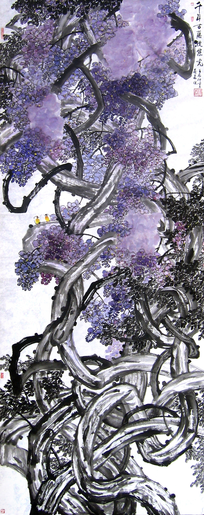 千年古藤绽紫光364×122cm