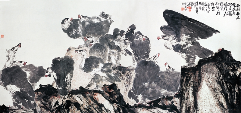 鹰击长空135×274cm